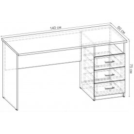 Письменный стол Стол 1400 СП.005.1400-01