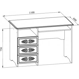 Письменный стол Ассоль АС-241К