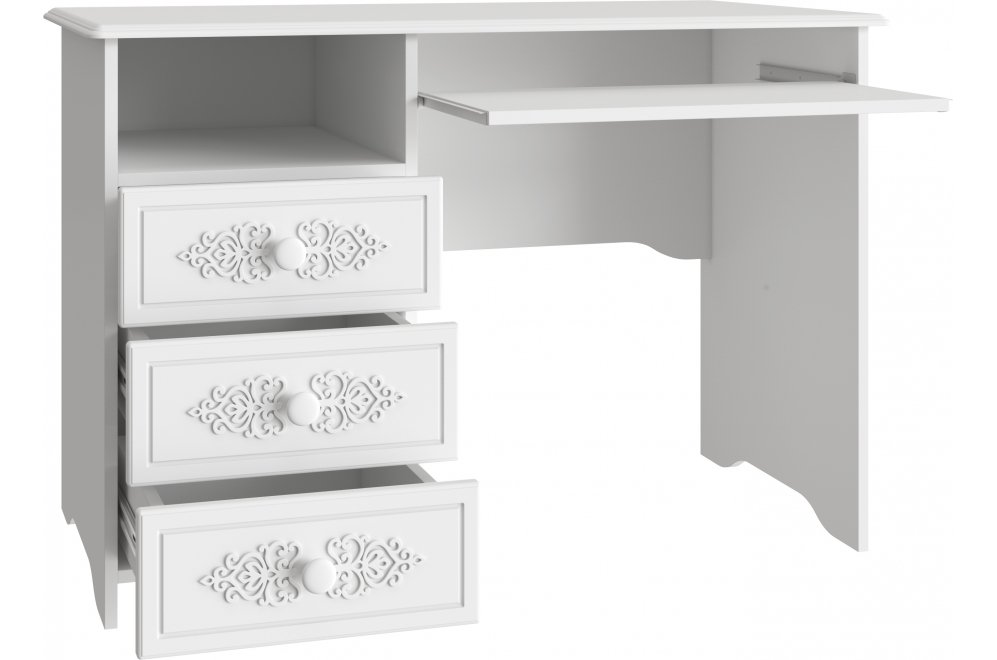 Письменный стол Ассоль АС-241К белое дерево