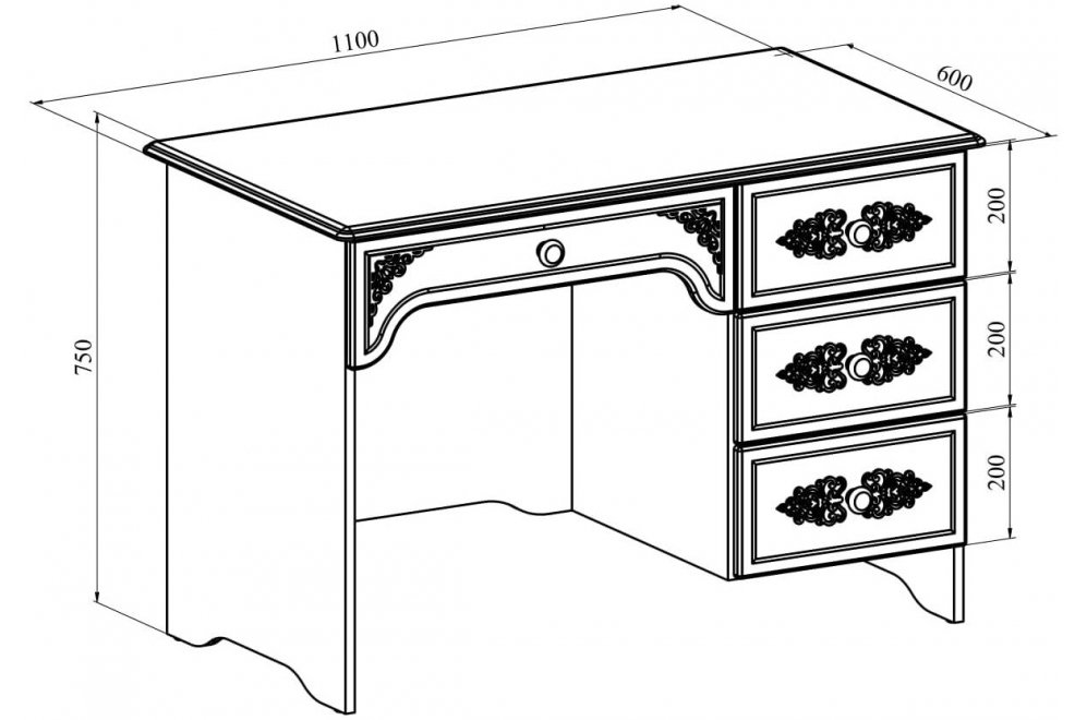Письменный стол Ассоль плюс АС-6 левый ваниль