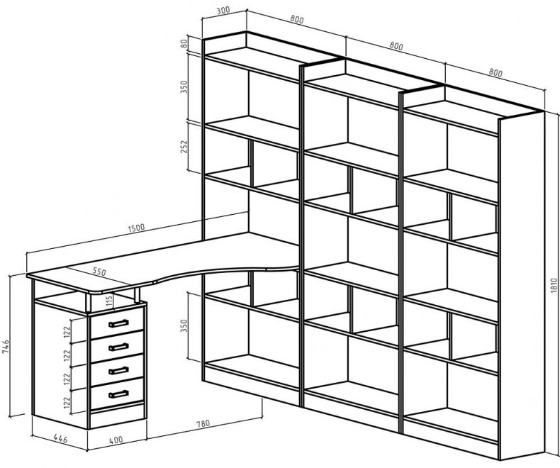 Письменный стол Атлант-1888 АТЛ белый