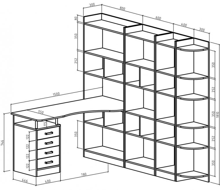 Письменный стол Атлант-28643 белый