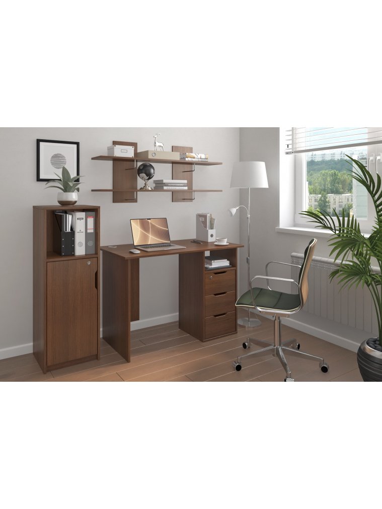 Письменный стол Банга-63 107x75x60 правый орех