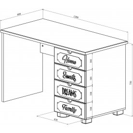 Письменный стол Дримстар ДС-010 комплектация 2