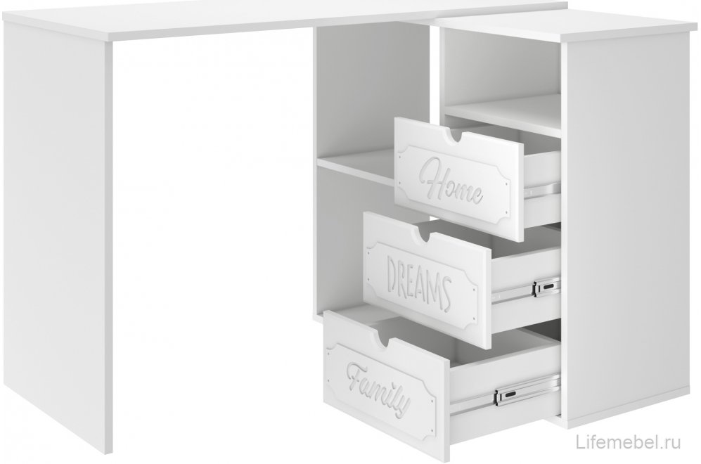 Письменный стол Дримстар ДС-5 белое дерево