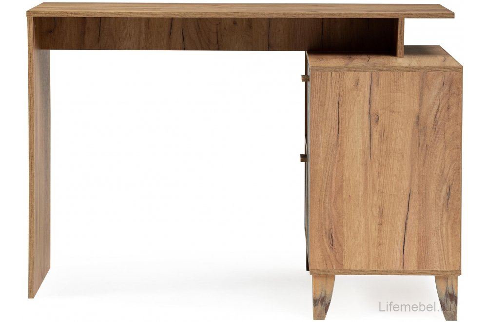 Письменный стол Эго Ст-2 на ножках дуб крафт золотой / камень темный