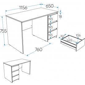 Письменный стол Кастор