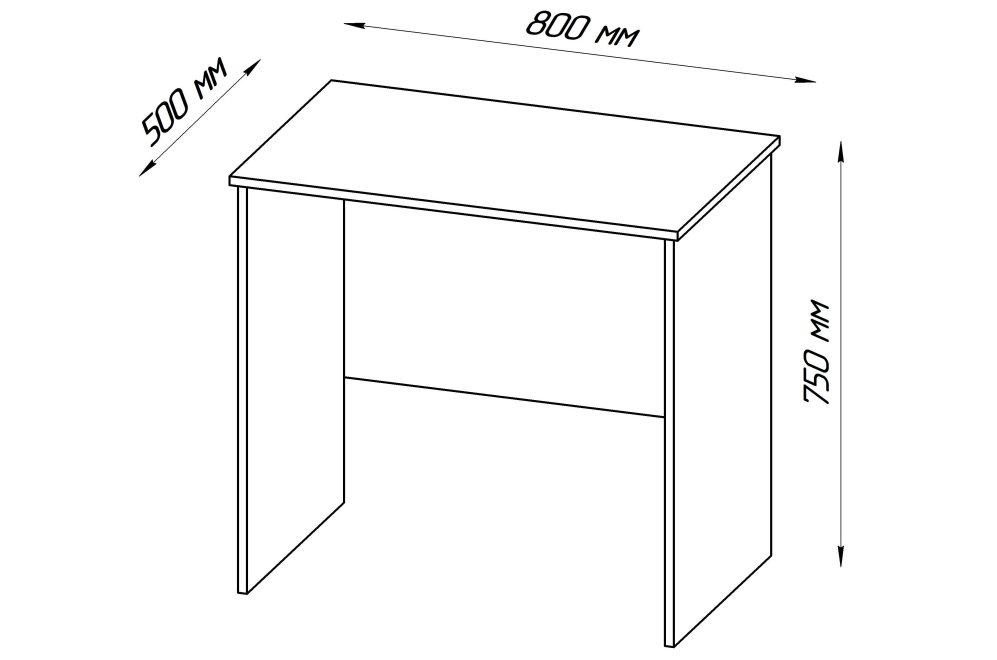 Письменный стол Кастор 80х50 сонома