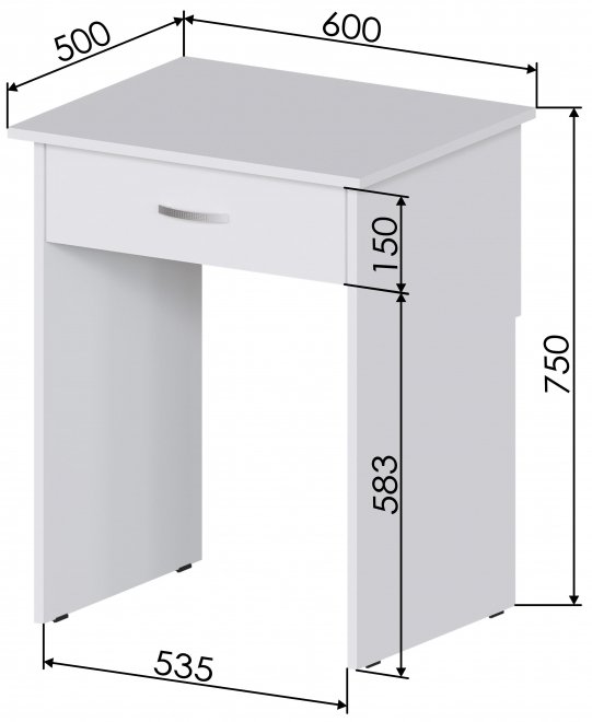 Письменный стол Хит-13 белый