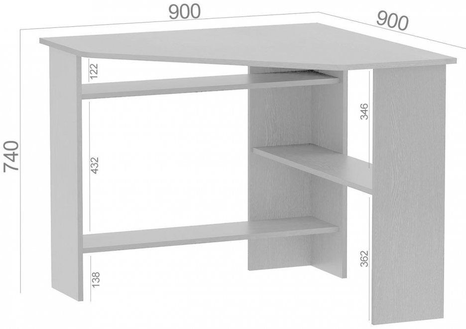 Письменный стол КСТ-02 белый