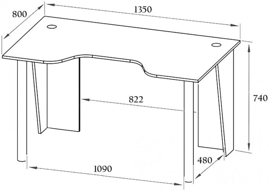 Письменный стол КСТ-18 бетон