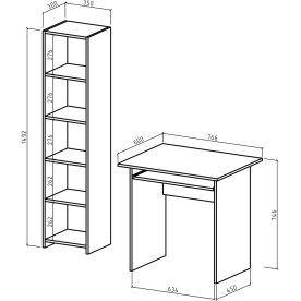 Письменный стол Лайт 1К
