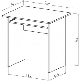 Письменный стол Лайт-1К