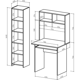 Письменный стол Лайт 1К