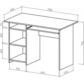 Письменный стол Лайт-2К