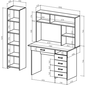 Письменный стол Лайт 5Я
