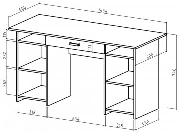 Письменный стол Лайт-6Я