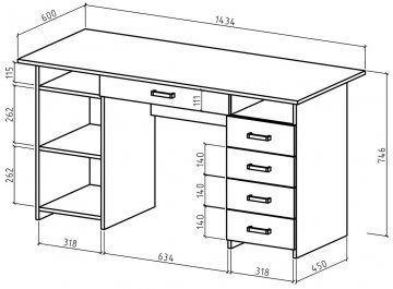 Письменный стол Лайт-7Я