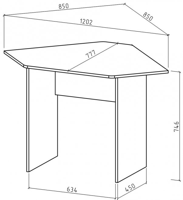 Письменный стол Лайт белый угловой