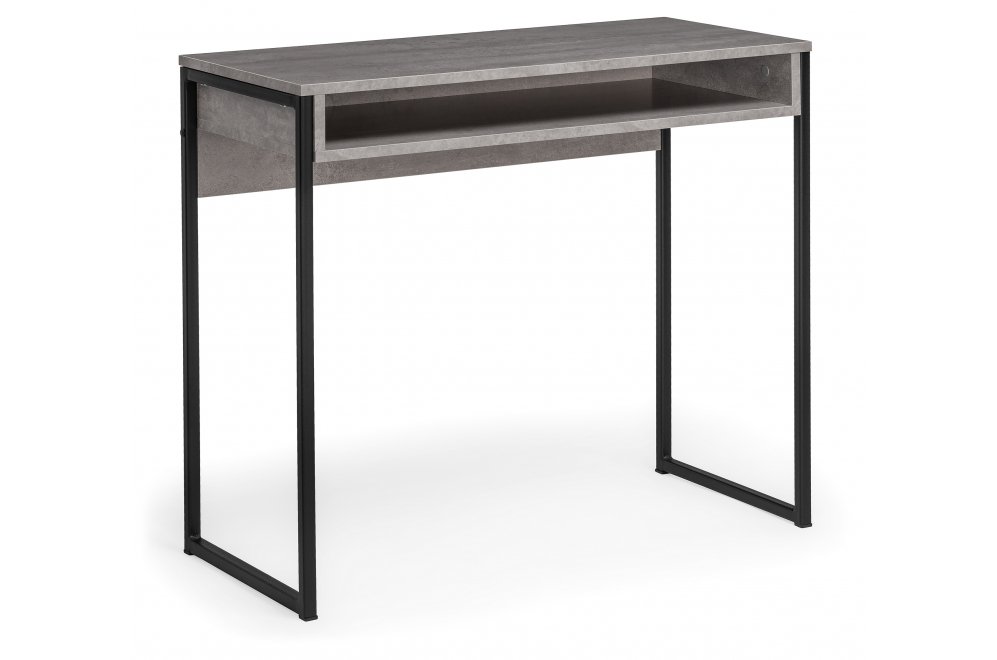 Письменный стол Лео Лофт бетон / черный матовый