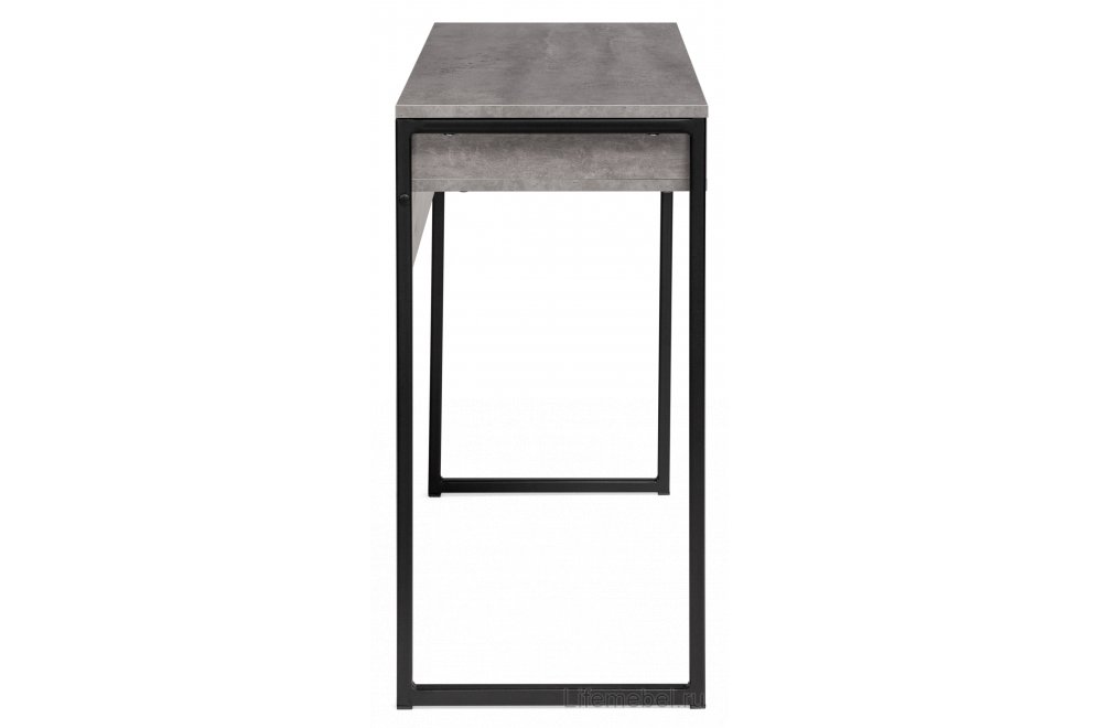 Письменный стол Лео Лофт бетон / черный матовый