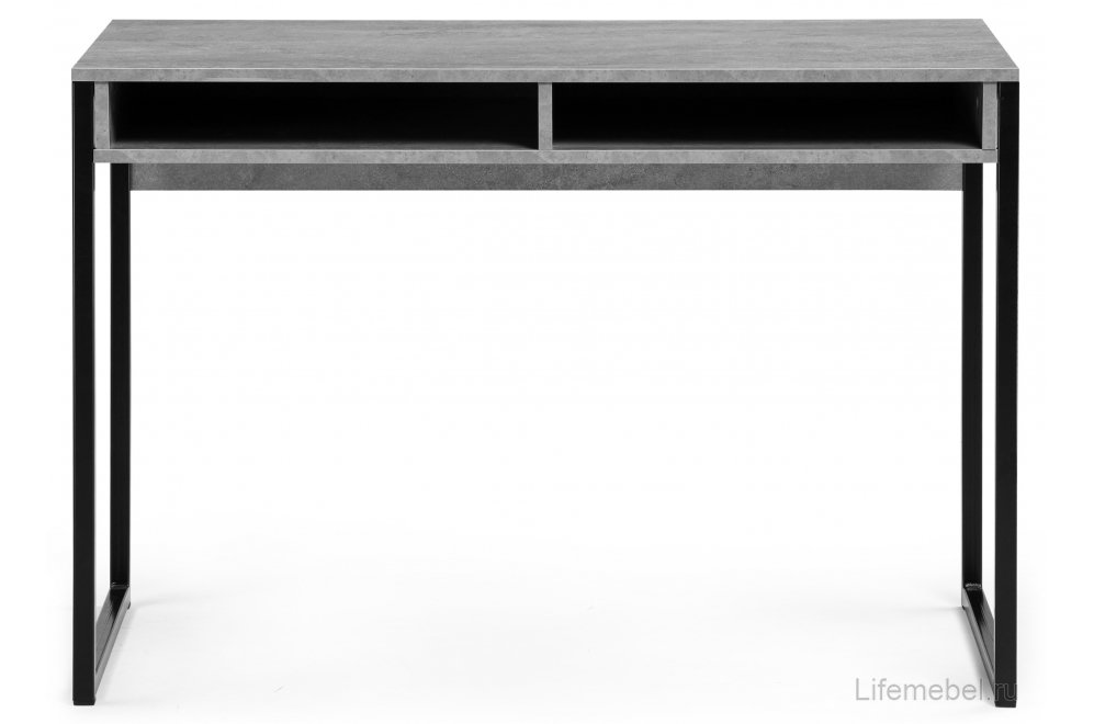 Письменный стол Леон Лофт бетон / черный матовый