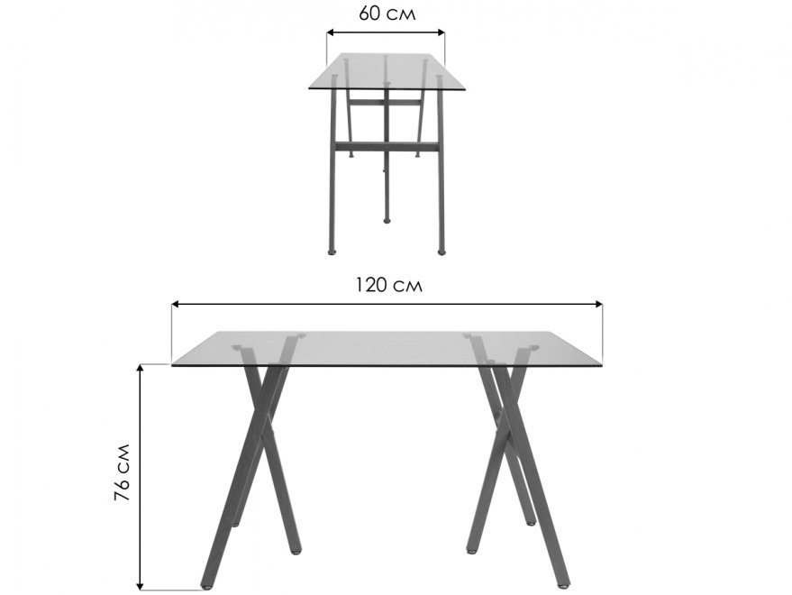 Письменный стол Nephrite прозрачный