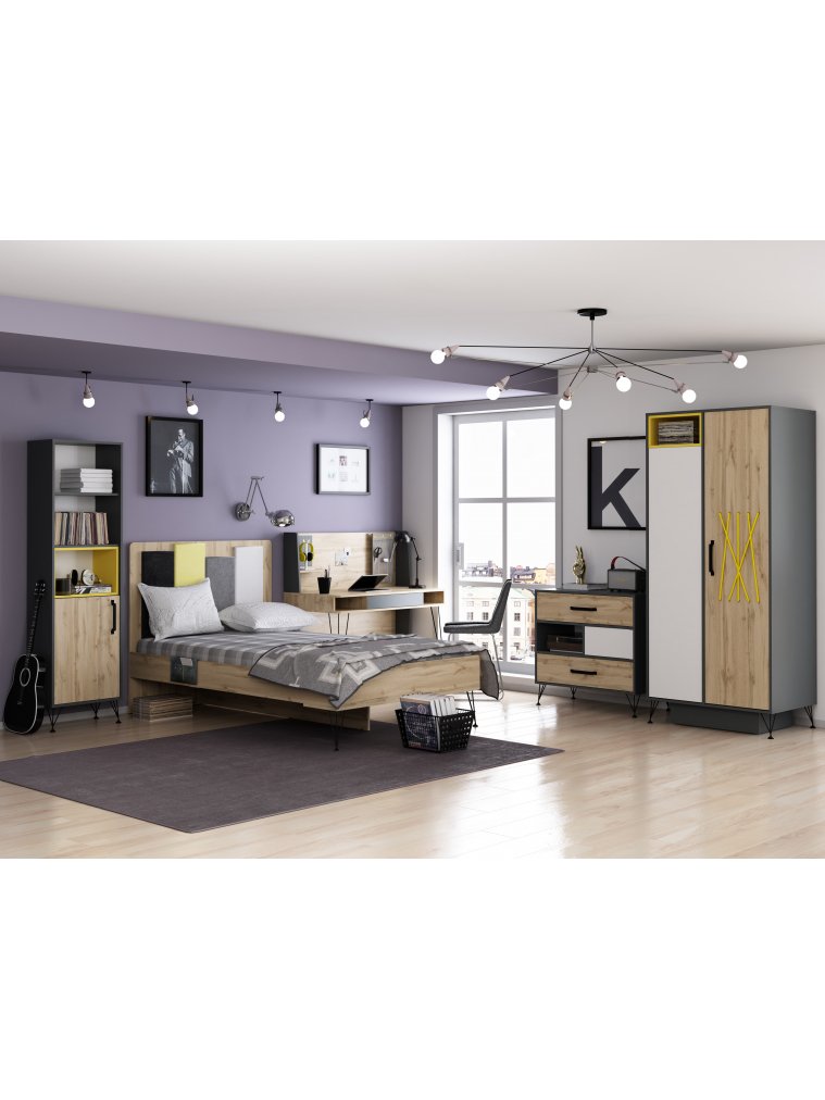 Письменный стол Нобира антрацит / дуб ирландский