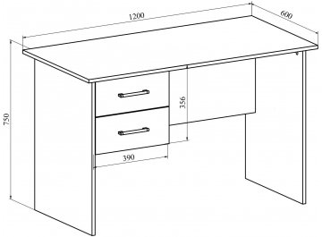 Письменный стол ОФ-112К + ОФ-21