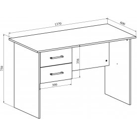 Письменный стол ОФ-113K+ОФ-21