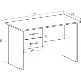 Письменный стол ОФ-113K+ОФ-21