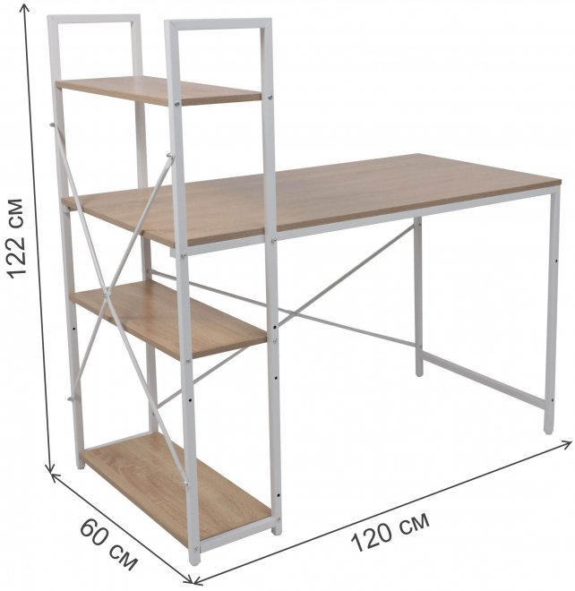 Письменный стол Onyx светлый дуб / белый