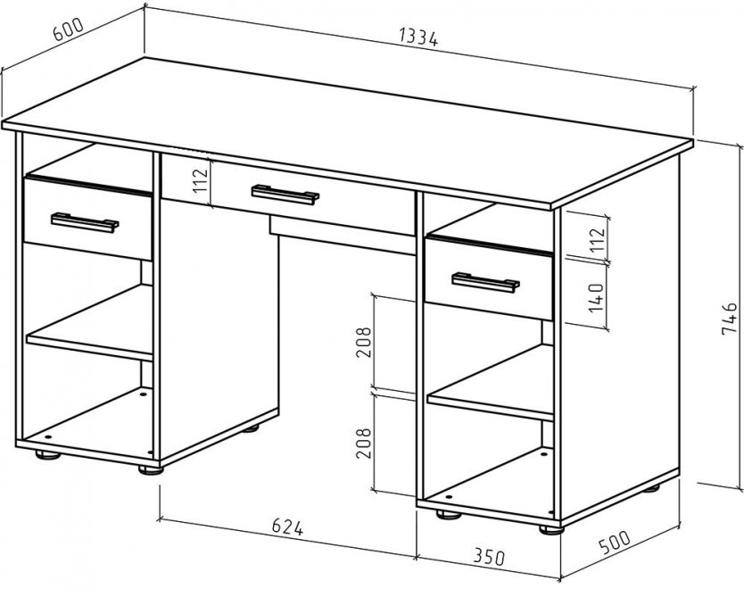 Письменный стол Остин-5Я белый