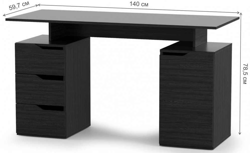 Письменный стол ПКС-3 дуб сонома