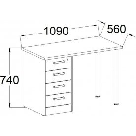 Письменный стол ПС 01.01.4
