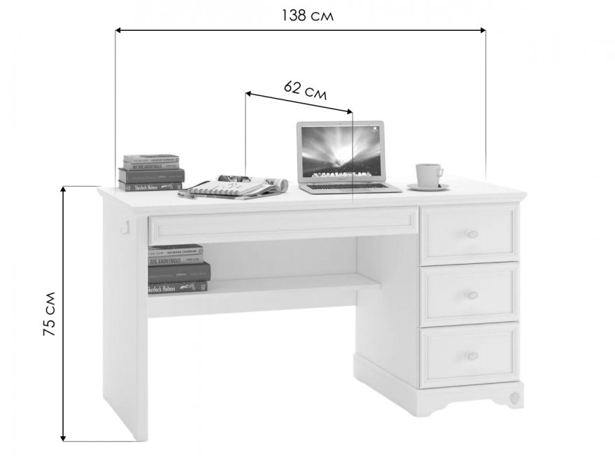 Письменный стол Rustic белый