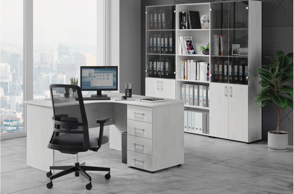 Письменный стол С-112K белый структурный