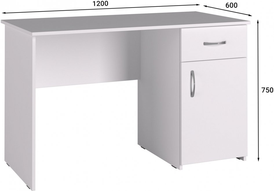 Письменный стол С-113K белый структурный