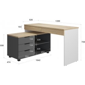 Письменный стол Скайлайт СЛ-21К