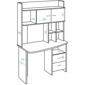 Письменный стол Беланта-Крл120+НКЛХ-120