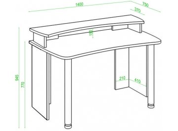 Письменный стол СКЛ-Софт140