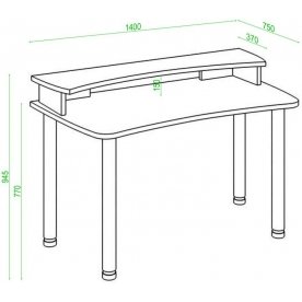 Письменный стол СКЛ-Софт140МО