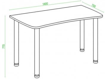 Письменный стол Беланта-Софт140МО