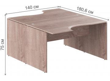 Письменный стол Skyland WAVE W2CET 149.2 1400х1806х750 двухместный