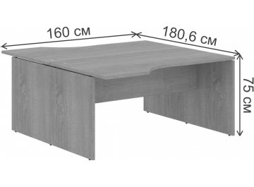 Письменный стол SkyLand XTEN X2CET 169.3 1600х1806х750 двойной