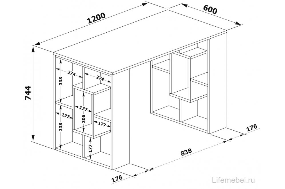 Письменный стол СПм-15 дуб делано