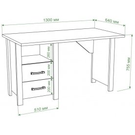 Письменный стол СТД-130 с ТБД КК