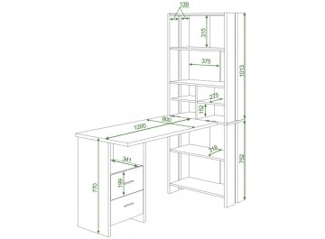 Письменный стол СТЛ-ОВХ+С120Прям
