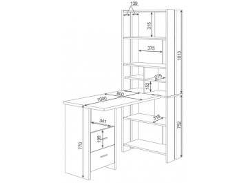 Письменный стол СТЛ-ОВХ