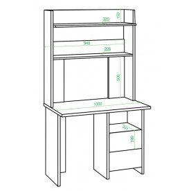 Письменный стол СКЛ-Прям100Р+НКЛХ-100 ВК